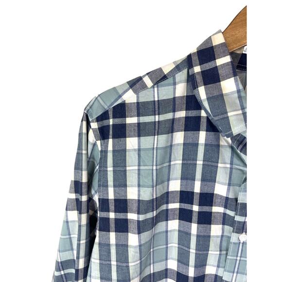 J.Crew Mens Shirt Green Blue Plaid Long Sleeve Button Down L7266 Classic Medium - Picture 3 of 7